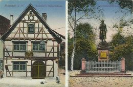 AK Marbach Schiller Wohnhaus & Denkmal Color 1918 #03 - Marbach