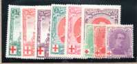 BELGIQUE : TP N° 126/134 * - 1914-1915 Rotes Kreuz