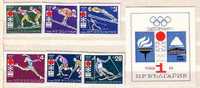 BULGARIA / Bulgarie   1972  OLYMPIC GAMES - SAPPORO      6 V S/S - MNH - Hiver 1972: Sapporo