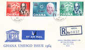 Célébrités - Einstein - Unesco - Botanique - Ghana - Lettre Recommandée De 1964 - Albert Einstein