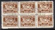 POLAND  Scott #  J 115 VF USED Blk 6 - Strafport