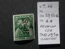 REUNION - C F A   Taxe   *  *  De  1950  "  Timbre Taxe De 1946 - 50  "     1  Val . - Strafport