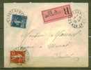 FRANCE N° 138 & 140 D  Obl. S/Lettre Entiére Recommandée - Storia Postale