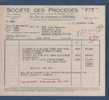 FACTURE 1952 SOCIETE DES PROCEDES F.I.T. GRENOBLE - PNEUS - Cars