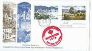 1972  High Value Definitives $1 Vancouver $2 Québec City Sc 600-1  Combination FDC - 1971-1980