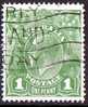 Australia 1924 King George V 1d Sage-Green - Single Crown Wmk Used - Actual Stamp - Wavy Cancel- SG76 - Oblitérés