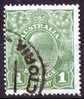 Australia 1924 King George V 1d Sage-Green- Single Crown Wmk Used - Actual Stamp - Victoria Centred Left - SG76 - Usati