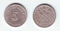 Germany 5 Pfennig 1902 F - 5 Pfennig