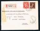 Lettre Recomm. AR Affr. 645+680 De "BRUXELLES/1945" Pour Ixelles - Storia Postale