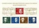 Beethoven-Halle à Bonn, Bloc 1 **, Cote 45 €,  MUSIQUE - Sonstige & Ohne Zuordnung