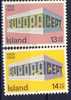 ##Iceland 1969. EUROPE/CEPT. Michel 428-29. MH(*)= Hinged ! - 1969