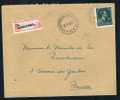 Lettre Recomm. Affr. N°724T De L'AGENCE Bil "SCHAERBEEK*13*/1948" Pour Bruxelles. - Cartas & Documentos