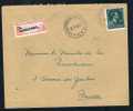 Lettre Recomm. Affr. N°724T De L'AGENCE Bil "SCHAERBEEK*13*/1948" Pour Bruxelles. - Briefe U. Dokumente