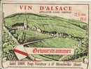 ETIQUETTE VIN D ALSACE GEWURTZTRAMINER BLANC BLIENSCHWILLER 67 BAS RHIN BOUTEILLE PROPRIETE ANDRE SIMON VILLAGE EGLISE - Gewürztraminer