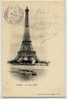 30 - PARIS - La Tour Eiffel - Carte Nuage Avec Tampon Sommet De La Tour - MARMANDE - Tour Eiffel