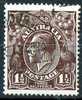 Australia 1918 King George V 1.5d Black-Brown - Single Crown Wmk Used - Actual Stamp - Melbourne - SG58 - Oblitérés