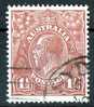 Australia 1918 King George V 1.5d Bright Red-Brown - Single Crown Wmk Used - Actual Stamp - Sydney - SG60 - Gebraucht