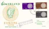 IRELAND  EUROPA CEPT 1970  FDC - 1970