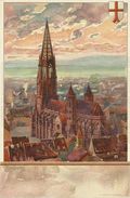 AK Freiburg Münster Fablitho Sign. Kley ~1900 #15 - Kley