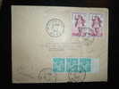 LETTRE TARIF A 15,00 F TYPE IRIS (VARIETE PLI ACCORDEON) OBL. 19-06-1953 MAUBEUGE (59 NORD) - 1939-44 Iris