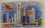 # SINGAPORE 12SIGB Christmas Skyline 10 Landis&gyr 12.90  Tres Bon Etat - Singapour