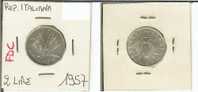 Repubblica Italiana: 2 Lire 1957 FDC - 2 Liras