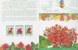 Folder Taiwan 1998 Herbaceous Plants Flower Stamps Flora Plant - Unused Stamps