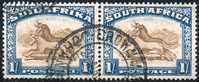 South Africa 1930-45. 1sh Yellow-brown And Blue (inv.wmk). SACC 49b, SG 48bw. - Usados