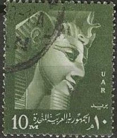 EGYPT 1959 Rameses II - 10m. - Green FU - Oblitérés