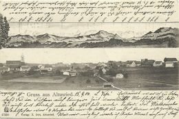 AK Altusried Allgäu Orts- & Bergpanorama Etagenkarte 1904 #67 - Kempten