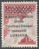 1941 LUBIANA - SEGNATASSE  R. COMMI. -  SOPRA.  DIFFER. - PRIMARIO DANNEGGIATO  1 D - MNH** - CERTIF. J.BAR - Lubiana