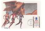 ETATS UNIS CARTE MAXIMUM NUM.YVERT 1995 SERVICE POSTAL SPONSOR POUR LES JEUX OLYMPIQUES - Maximumkarten (MC)