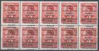 1941 LUBIANA - R.COMMISSARIATO, NUOVI VALORE- DOPIA SOPRASTAM.- ,,R,, ROTTA - PRIMA RIGA  0,50 - MNH** - Occup. Tedesca: Lubiana