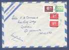 Argentina Airmail Via Aerea Cover To LUDHAM Yarmouth Angleterra England 4 Numeral Values - Luftpost