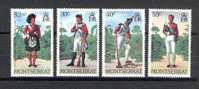 Montserrat  Scott # 401 - 404 MNH VF Complete Army Uniforms (G 34 ) - Montserrat