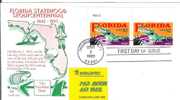 USA United States 1995 FDC Fauna Mammals Crocodile Alligator Florida, Canceled In Tallahassee - 1991-2000