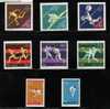 POLAND 1964 TOKYO JAPAN OLYMPICS NHM SPORTS Weight Lifting Boxing Football High Jump Diving Rowing Running Soccer - Boxing