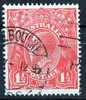 Australia 1924 King George V 1.5d Scarlet - Single Crown Wmk Used - Actual Stamp - Melbourne - SG77 - Usados
