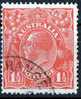 Australia 1924 King George V 1.5d Scarlet - Single Crown Wmk Used - Actual Stamp - ? Range - SG77 - Used Stamps