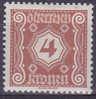 OOSTENRIJK - Briefmarken - 1922 - Nr 105 - MH* - Strafport