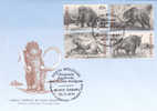 Elephants Mamut,Lyon,Bears,Bison 2010 Cover FDC Moldova - Elefanten