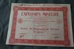 EXPLOSIFS MINELITE SIEGE SOCIAL à PARIS 1928  => ACTION & TITRE  >> SCRIPOPHILIE - Mines