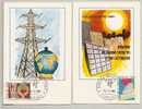 Italia - 2 Cartoline Maximum: Riduzione Dei Consumi Energetici. Le Fonti Alternative - Cartas Máxima