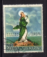 REPUBBLICA DI SAN MARINO 1966 EUROPA UNITA CEPT LIRE 200 USATO USED OBLITERE' - Oblitérés