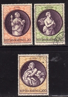 REPUBBLICA DI SAN MARINO 1969 NATALE CHRISTMAS NOEL WEIHNACHTEN NAVIDAD SERIE COMPLETA COMPLETE SET USATA USED OBLITERE' - Usados