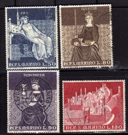 REPUBBLICA DI SAN MARINO 1969 DIPINTI DI AMBROGIO LORENZETTI SERIE COMPLETA COMPLETE SET USATA USED OBLITERE' - Used Stamps