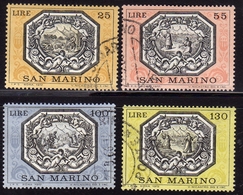 REPUBBLICA DI SAN MARINO 1972 ALLEGORIE ALLEGORIES SERIE COMPLETA COMPLETE SET USATA USED OBLITERE' - Used Stamps