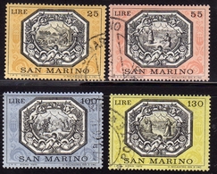 REPUBBLICA DI SAN MARINO 1972 ALLEGORIE ALLEGORIES SERIE COMPLETA COMPLETE SET USATA USED OBLITERE' - Oblitérés