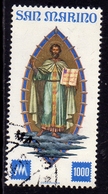 REPUBBLICA DI SAN MARINO 1977 CENTENARIO DEI PRIMI FRANCOBOLLI FIRST STAMPS CENTENARY LIRE 1000 USATO USED OBLITERE' - Used Stamps