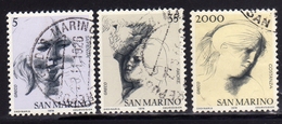 REPUBBLICA DI SAN MARINO 1978 LE VIRTU' CIVILI CIVILIAN VIRTUES SERIE COMPLETA COMPLETE SET USATA USED OBLITERE' - Usados